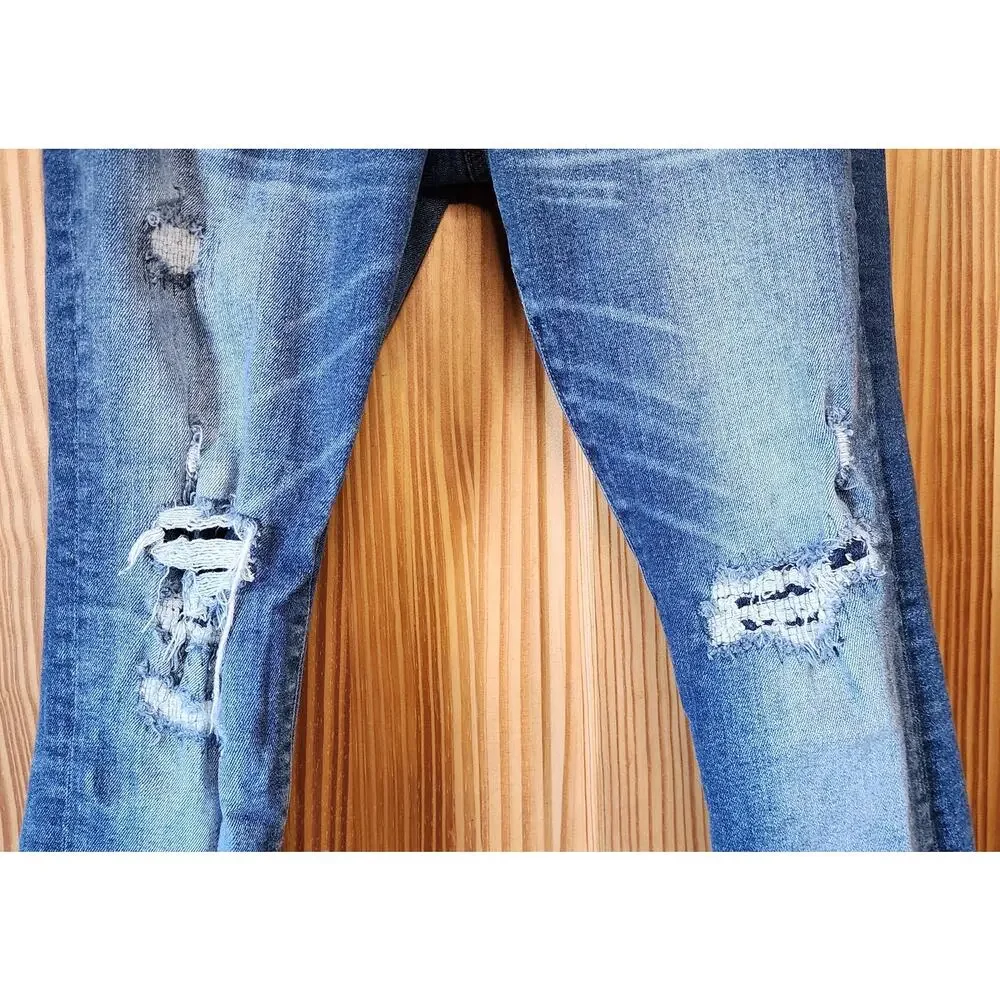 Aeropostale Slim Straight‎ Distressed Jeans Size 27x28 Blue